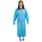 Safe Handler Disposable CPE Gown with Thumb Loops Apron, Blue(25-Pack) BLSH-MS20-CPE-BL-25 - alternate 1